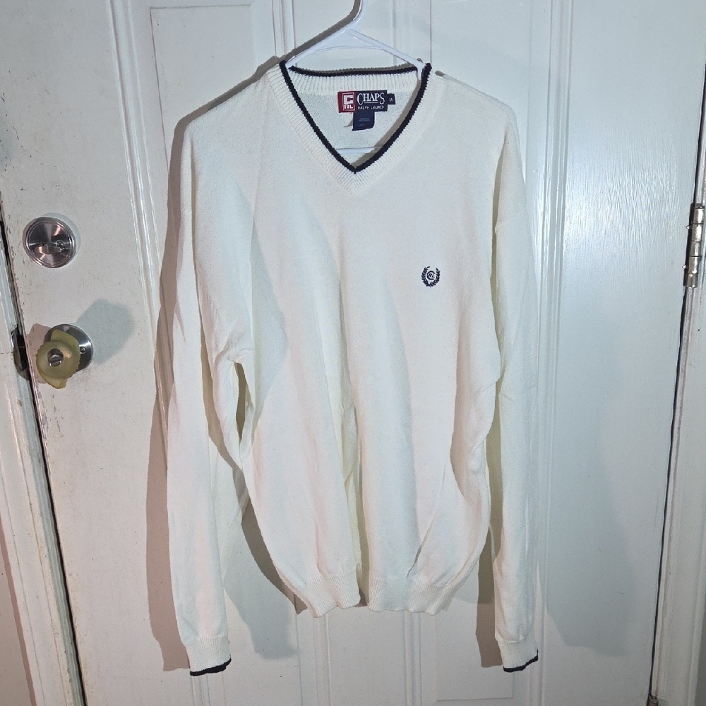 Chaps Men's White Sweater